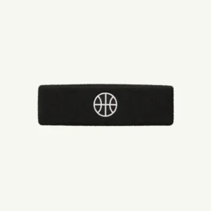 Blkack ribbed athletic headband