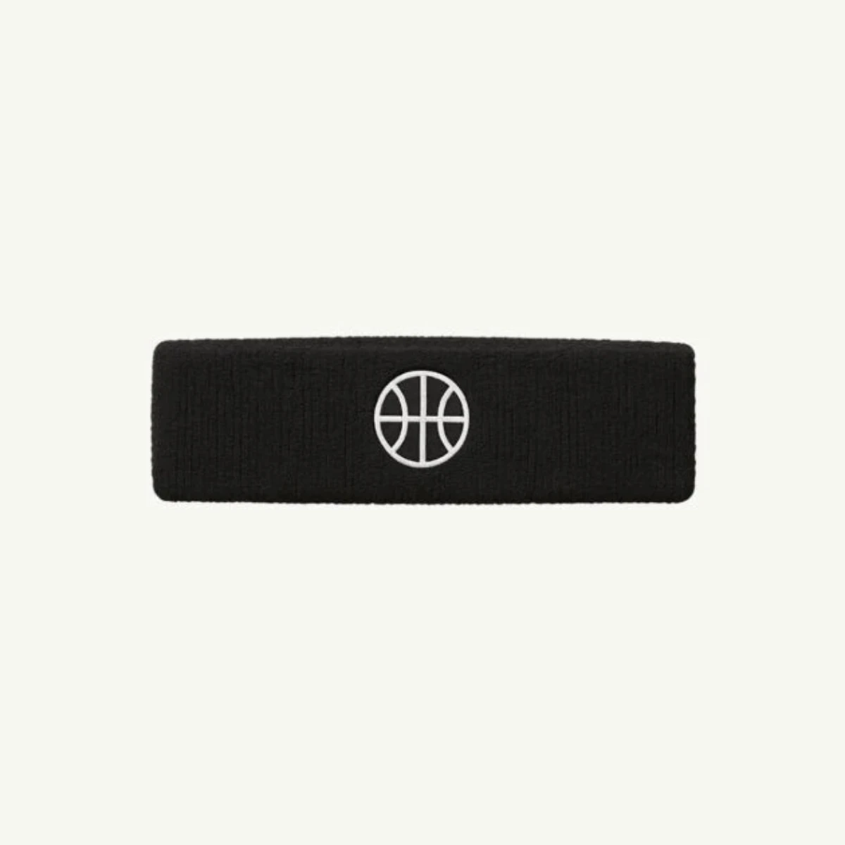 Blkack ribbed athletic headband