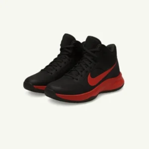 Classic black and red high-top sneakers
